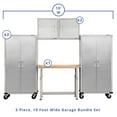 thumbnail image 2 of Seville Classics UltraHD 5-Piece Steel Garage Cabinet Storage Set With Height Adjustable Workbench, 10' Wide, 2 of 13