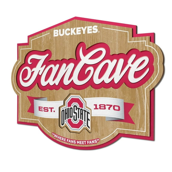 YouTheFan Ohio State Buckeyes 17"x12.5" 3D Multi-Layered Fan Cave Sign