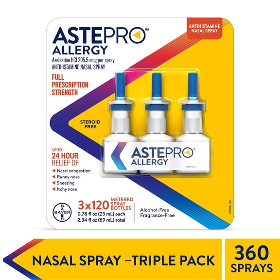 Astepro Adult Nasal Spray 120 ml./bottle, 3 pk.