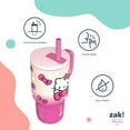 thumbnail image 4 of Zak Designs 16-oz Stainless Steel Double-Wall Tumbler for Kids with Straw, 2-Piece Set, 4 of 7