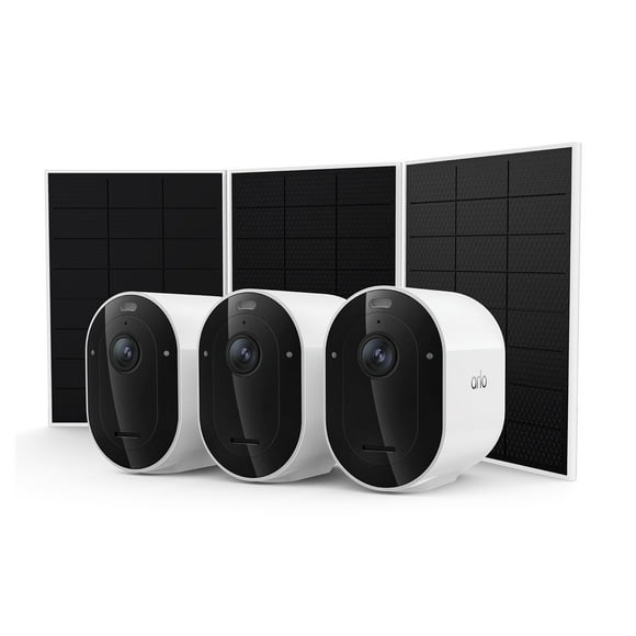 Arlo Pro Outdoor Security Camera 2K HDR (6th Gen) w/Solar Panels, 3-Pack