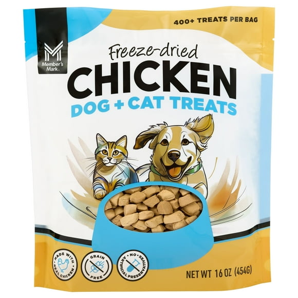 Member's Mark Freeze Dried Chicken Treat, Dog and Cat, 16 oz.