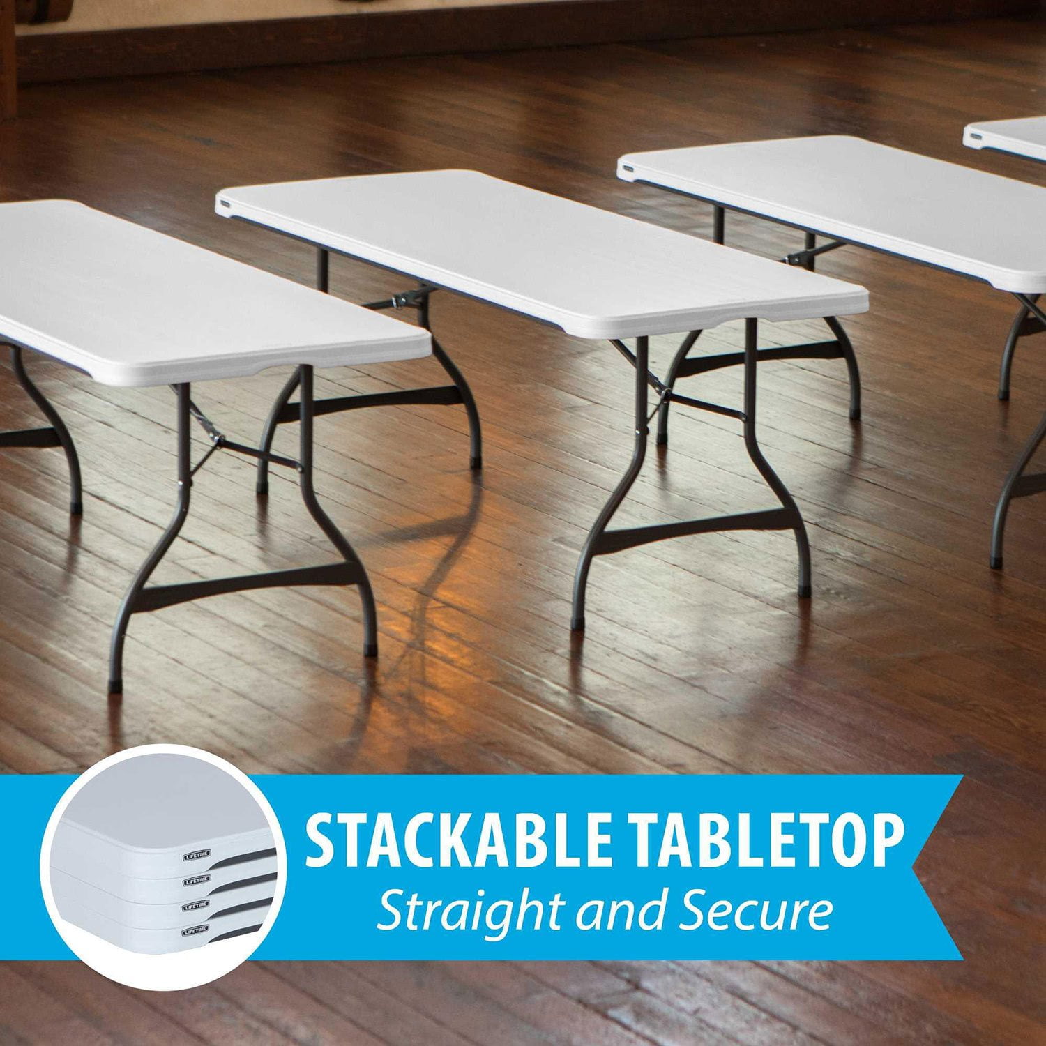 Lifetime 6' Commercial Grade Stacking Folding Table, Assorted Colors -  Samsclub.com, image size:1500x1500