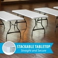thumbnail image 3 of Lifetime 6' Commercial Grade Stacking Folding Table, Assorted Colors, 3 of 12