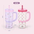 thumbnail image 4 of Ello Oasis 14oz Stainless Steel Kids Tumbler with Handle, 100% Leakproof, 2-Pack, 4 of 6