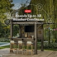 thumbnail image 5 of Keter 11' x 7' Signature Collection Resin Outdoor Bar Pine Gazebo with Awning, 5 of 19