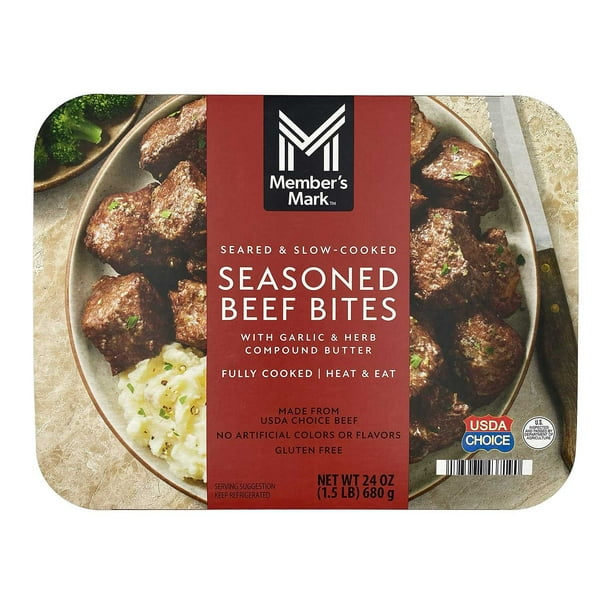 Member's Mark Seasoned Beef Bites with Garlic and Herb Compound