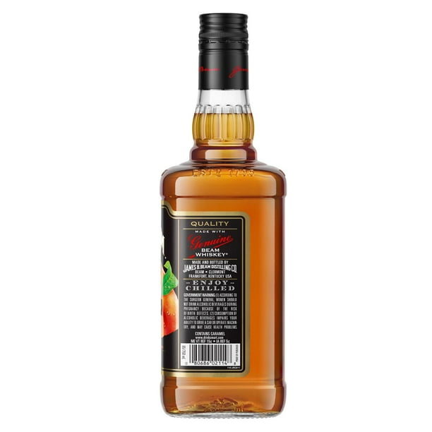 Jim Beam Peach Liqueur Kentucky Straight Bourbon Whiskey, 750 ml