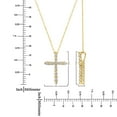thumbnail image 6 of 0.20 CT. T.W. Round Cut Diamond Cross Pendant in 14K Gold, 6 of 8