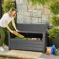 thumbnail image 3 of Keter Hudson Plastic Storage Bench, 3 of 5