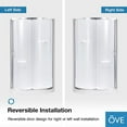 thumbnail image 15 of Breeze 32” x 32” x 77” Corner Shower Kit with Clear Glass, Walls, Base and Hardware, 15 of 18