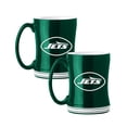 thumbnail image 1 of Logo Brands New York Jets 14oz Relief Mug Set, 1 of 5