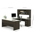 thumbnail image 4 of Bestar Ridgeley U-Shaped Desk, Assorted Colors, 4 of 5