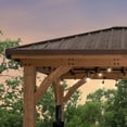 thumbnail image 7 of Backyard Discovery 14' x 10' Cordova Light Brown Cedar Gazebo with PowerPort, 7 of 13