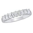thumbnail image 1 of 0.95 CT. T.W. Emerald-Cut Diamond Semi-Eternity Ring in 14k Gold, 1 of 7