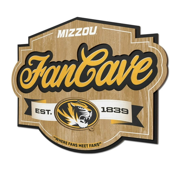 YouTheFan Missouri Tigers 17"x12.5" 3D Multi-Layered Fan Cave Sign
