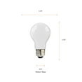 thumbnail image 2 of SYLVANIA LED TruWave A19 Light Bulb, 100W = 15W, Medium Base, Dimmable, Frosted - 6 Pack, 2 of 4