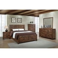 thumbnail image 3 of Wren 6-Drawer Rubberwood Dresser with Espresso Drawer Pulls, Chestnut, 3 of 5
