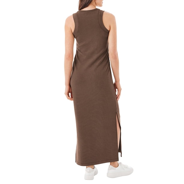 brown tank dress Jersey Tank Dress with Pockets for Tall Women in Clay Brown XL / Tall / Clay Brown