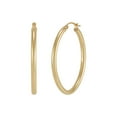 thumbnail image 1 of Oval Tube Hoop Earrings in 14K Gold, 1 of 6