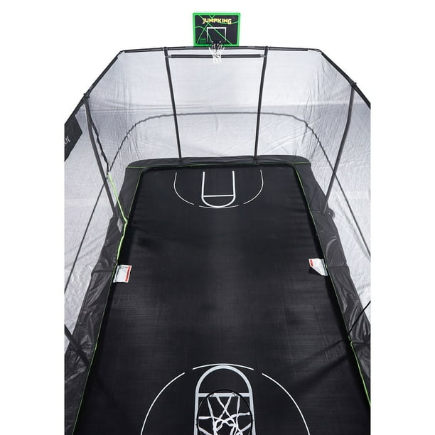 Jumpking 10' x 15' Rectangle Trampoline with Basketball Hoop