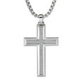 thumbnail image 1 of 0.27 CT. T.W. Diamond Cross in Stainless Steel, 1 of 5