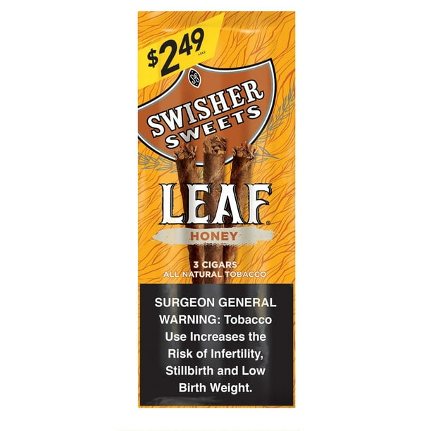 Swisher Sweets Leaf Honey Cigars, Pre-Priced 3 for $2.49, 3 ct., 10 pk