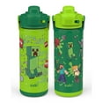 thumbnail image 1 of Zak Designs 20-oz. Stainless Steel Double Wall Beacon Straw Bottle for Kids, 2 pack, Choose Character, 1 of 13