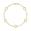 thumbnail image 1 of High Polish Heart Paperclip Bracelet in 14K Gold, 1 of 6
