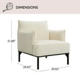 thumbnail image 4 of Gatsby Modern Stain-Resistant Velvet Accent Chair, Assorted Colors, 4 of 14