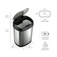 thumbnail image 4 of Nine Stars Combo Sensor Trash Can, Stainless Steel  13.2 gal / 3.2 gal, 4 of 9