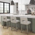 thumbnail image 8 of HH2 Home Upholstered Key Back Wood Adjustable Height Swivel Bar Stool, 8 of 20