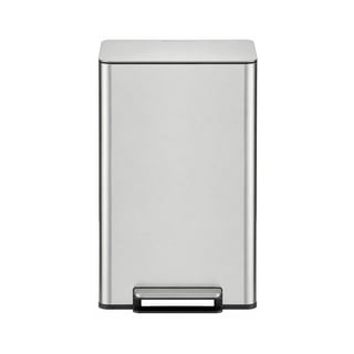 Simpli-Magic Infinity Edge 50 Liter / 13.2 Gallon Rectangular Step Trash Can, Hands-Free Soft-Close Lid, Premium Fingerprint-Resistant Finish for Kitchen and Recycling, Choose Color
