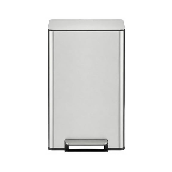 Simpli-Magic Infinity Edge 50 Liter / 13.2 Gallon Rectangular Step Trash Can, Hands-Free Soft-Close Lid, Premium Fingerprint-Resistant Finish for Kitchen and Recycling, Choose Color