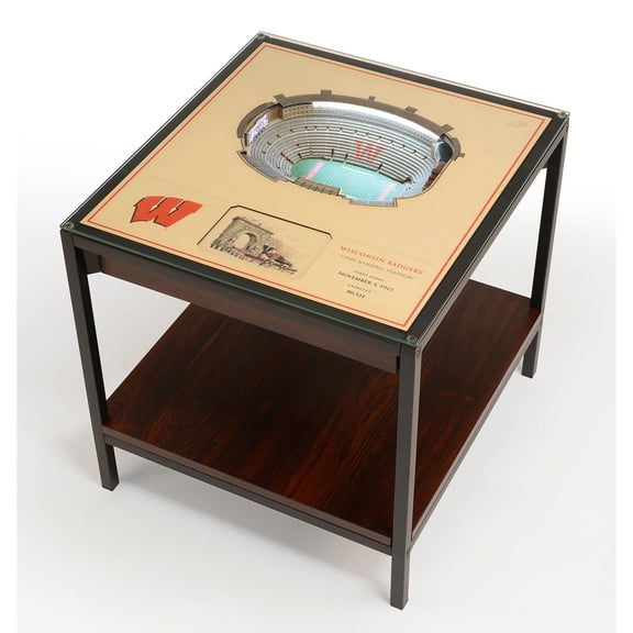 YouTheFan Wisconsin Badgers Lighted Stadium End Table