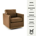 thumbnail image 2 of Member's Mark Modern Classic Leather Swivel Chair, Assorted Colors, 2 of 9