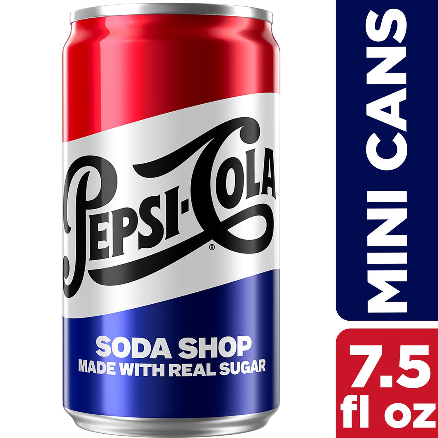 Pepsi Soda Shop Made With Real Sugar Mini Cans, 7.5 fl. oz., 30 pk