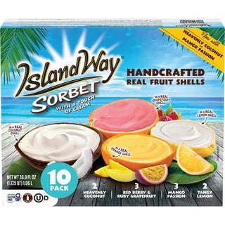 Island Way Handcrafted Assorted Fruit Sorbet, Frozen, 10 ct.