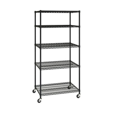 Seville Classics UltraDurable 5-Tier NSF Steel Shelving, 36" W x 24" D x 76" H