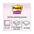 thumbnail image 2 of Post-it Notes Super Sticky Pads, 3" x 3", Canary Yellow, 24 Pads, 2,160 Total Sheets, 2 of 10
