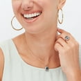 thumbnail image 7 of Cushion Cut London Blue Topaz & 0.25 CT. T.W. Diamond Double Halo Pendant Necklace in 14K Gold, 7 of 7