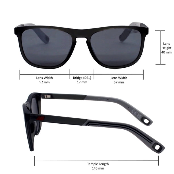 New Balance Sunwear NB541811SV Full Rim Square Sunglasses
