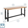 thumbnail image 3 of Seville Classics UltraHD Height Adjustable Workbench, 72" W x 25" D x 28.5”- 42” H, 3 of 20