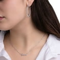 thumbnail image 10 of Sterling Silver and Diamond Identity Necklace, 10 of 11