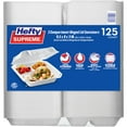 thumbnail image 1 of Hefty Supreme Foam Hinged Lid Container, 3-Compartment 125 ct., 1 of 5