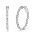 thumbnail image 1 of 0.45 T.W. Lab Created Round Diamond Hoop Earrings in 14K Gold, 1 of 5