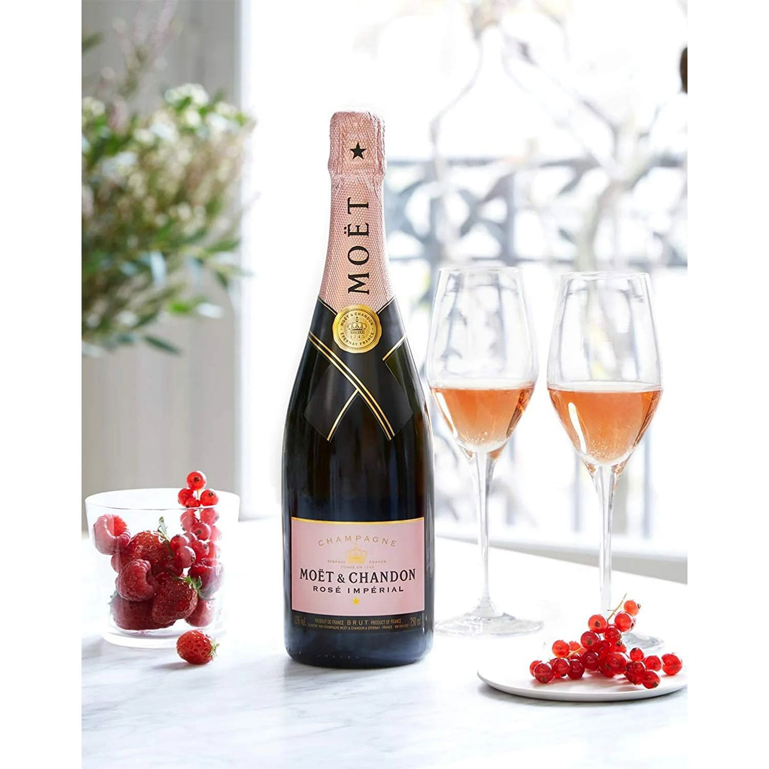 Moet & Chandon Brut Rose Imperial Champagne Wine, 750 ml