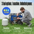 thumbnail image 5 of 12500/9500–Watt Westinghouse Tri Fuel Portable Generator With CO Sensor + Remote Electric Start, 5 of 14