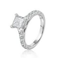 thumbnail image 3 of Lab Created Princess Cut Diamond Ring In 18K Gold, 3 of 9