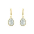 thumbnail image 1 of Pear Cut Gemstone Bezel Set Dangle Earrings in 14K Gold, 1 of 5